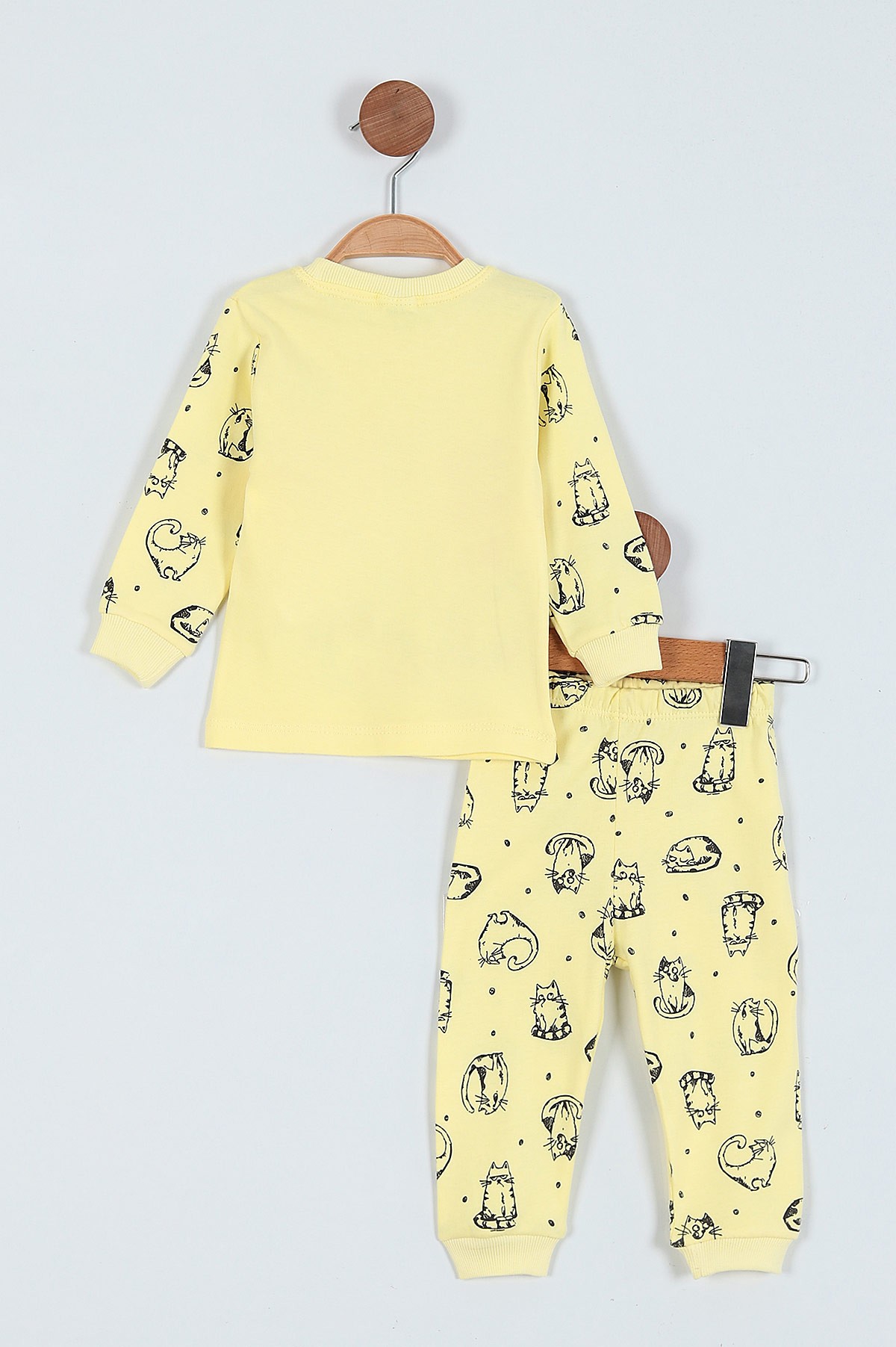Sarı (1-3 Yaş) You Rock Baskılı Kız Çocuk Pijama Takım 219640