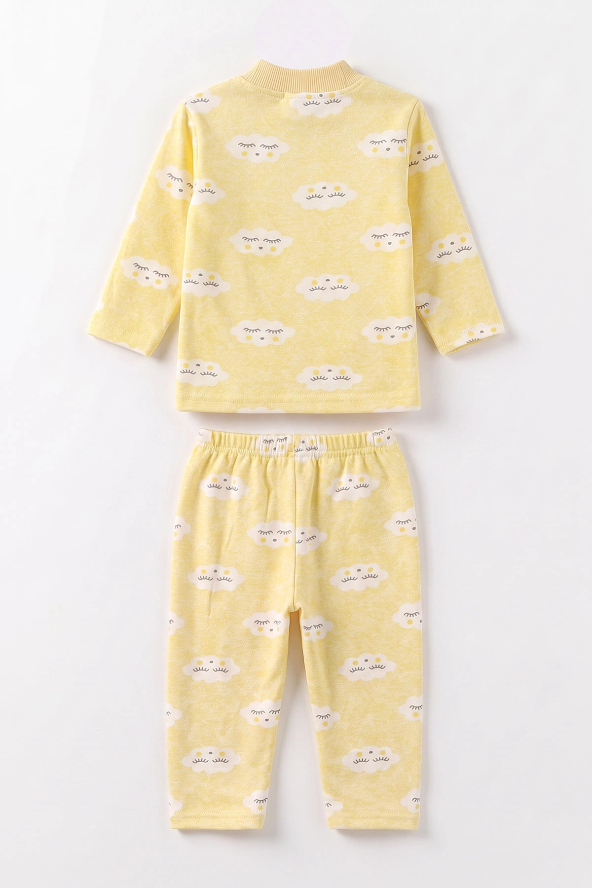 Sarı (1-3 Yaş)Bulut Desenli Çocuk Pijama Takımı 477371
