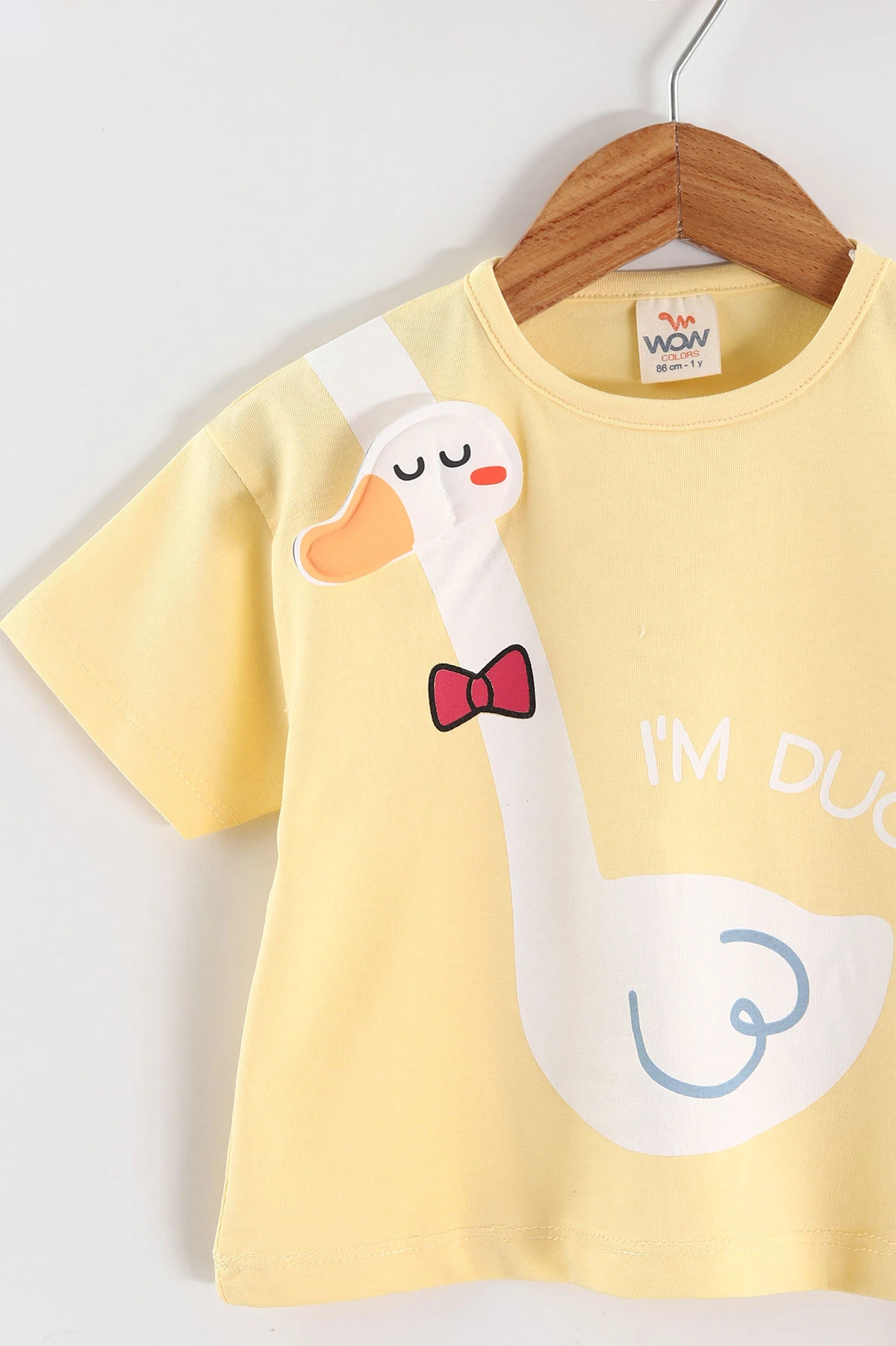 Sarı (1-4 Yaş)Duck Baskılı Şortlu Kız Çocuk Takım 464267