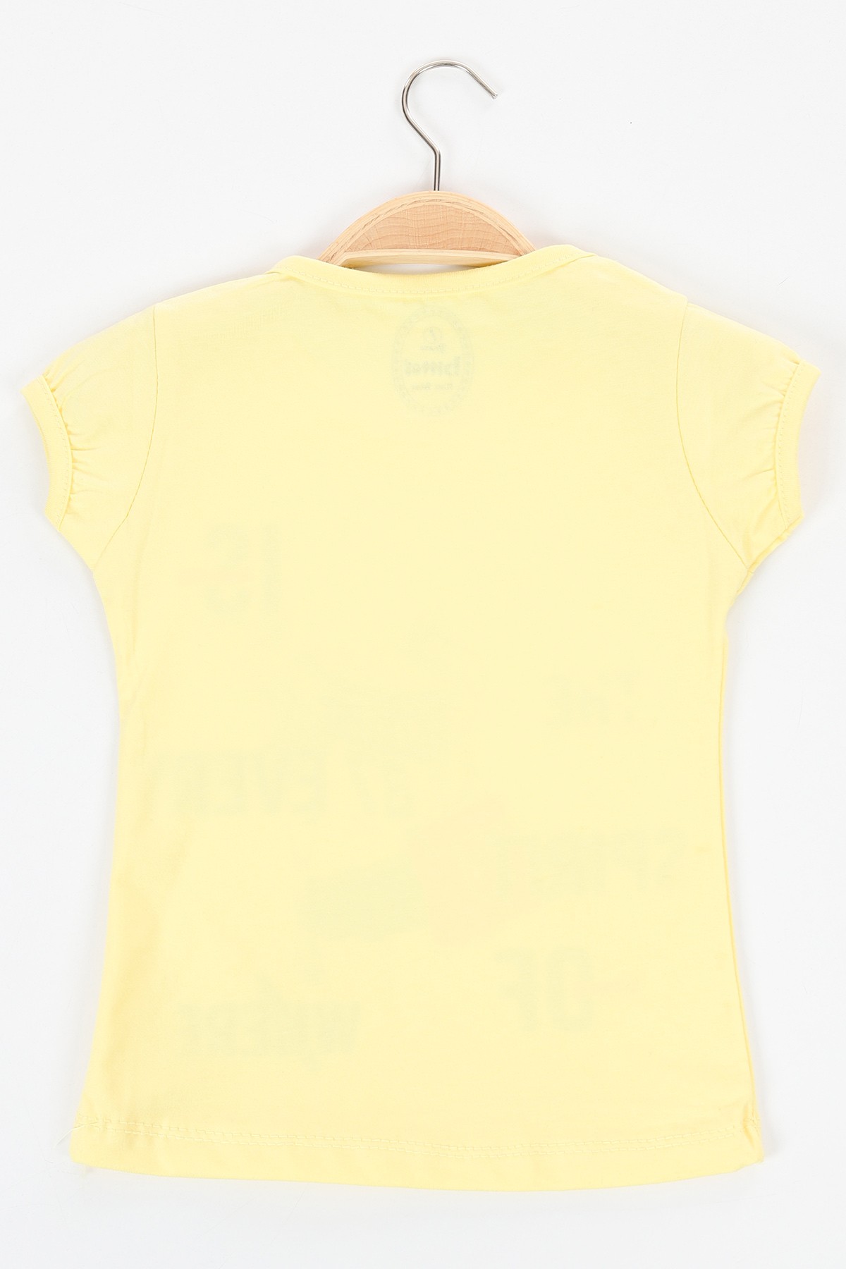 Sarı (1-4 Yaş)Taşlı Baskılı Kız Çocuk Tişört 120861