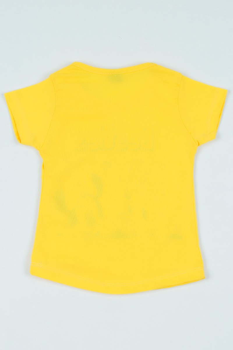 Sarı (1-6 yaş) Besties Baskılı Kız Çocuk Tişört 106975