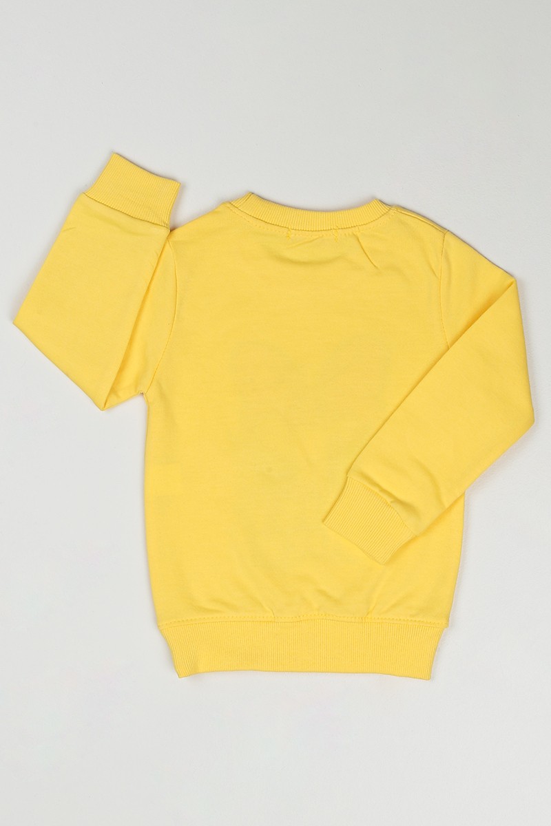 Sarı (1-8 Yaş) Şirin Daisy Duck Baskılı Kız Çocuk Sweatshirt 89626