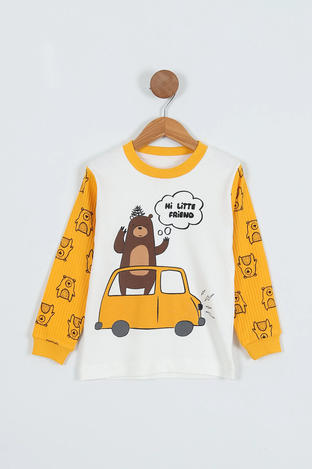 Sarı (1-9 Yaş) Baskılı Kız Çocuk Sweat 275793