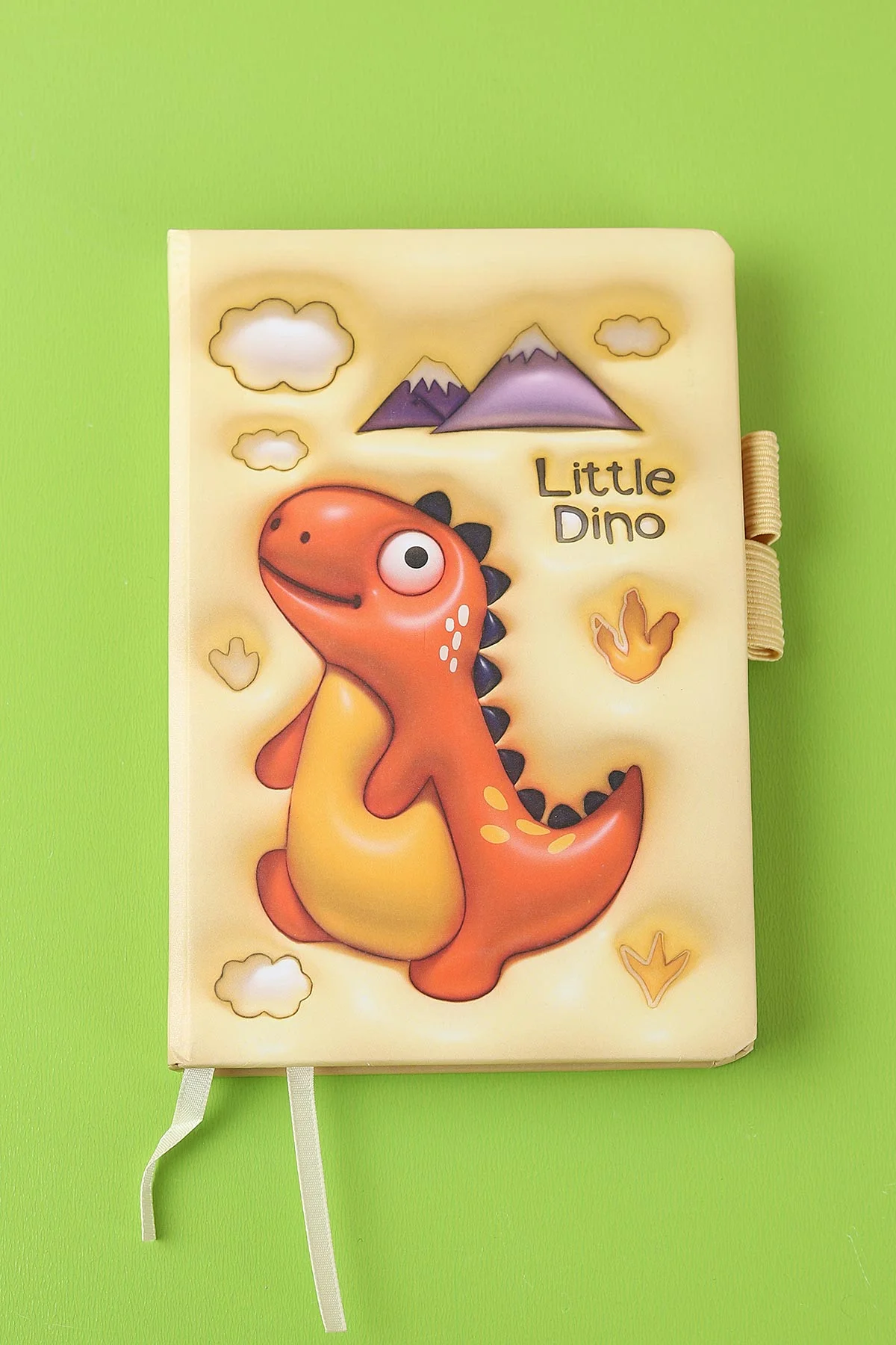 Sarı 11x16 Cm Little Dino Desenli Bloknot Not Defteri 291060