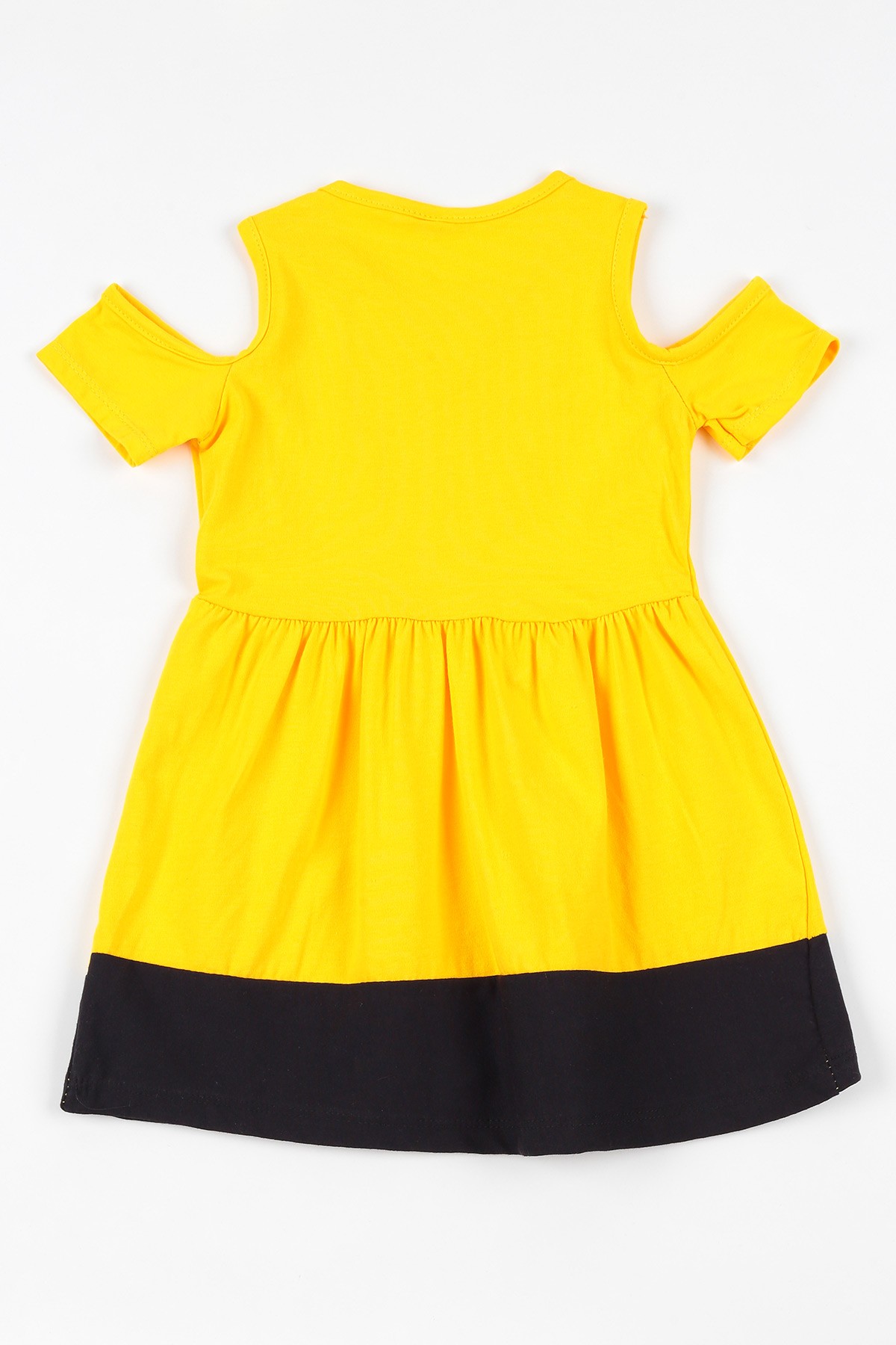 Sarı (2-10 yaş) Minnie Pul Baskılı Kız Çocuk Elbise 108640
