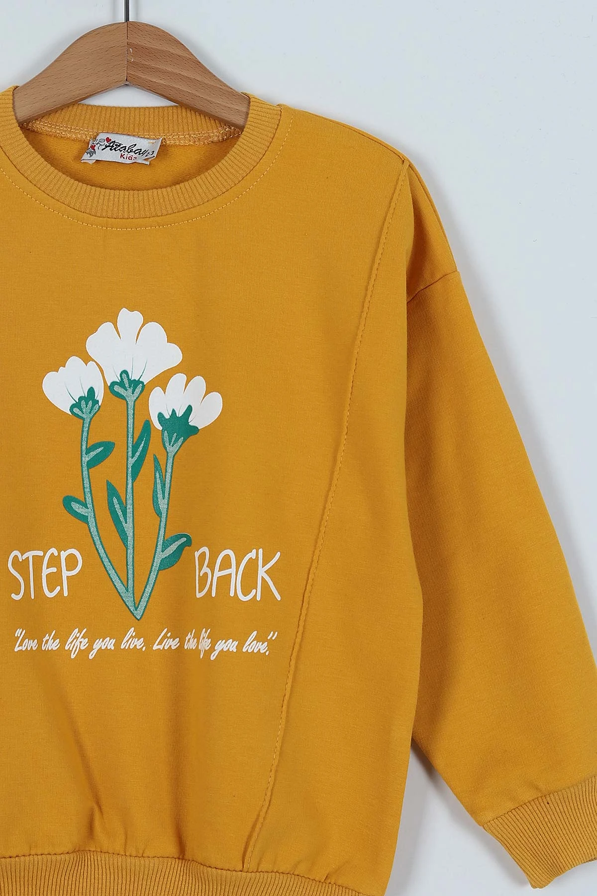 Sarı (2-6 Yaş)  Çicek Baskılı Kız Çocuk Sweatshirt 236265