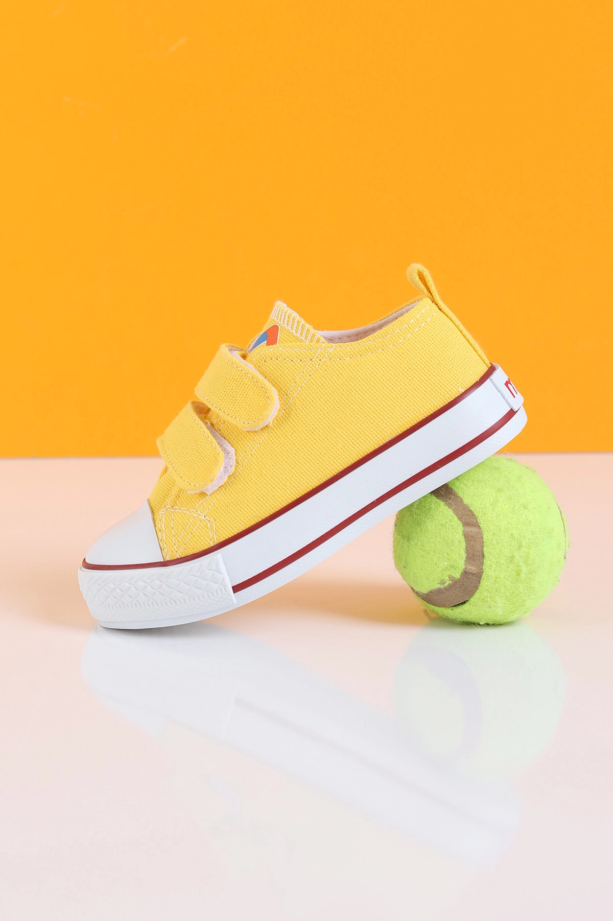 Sarı (26-30 Patik) Keten Çift Cırtlı Unisex Çocuk Ayakkabı 276144