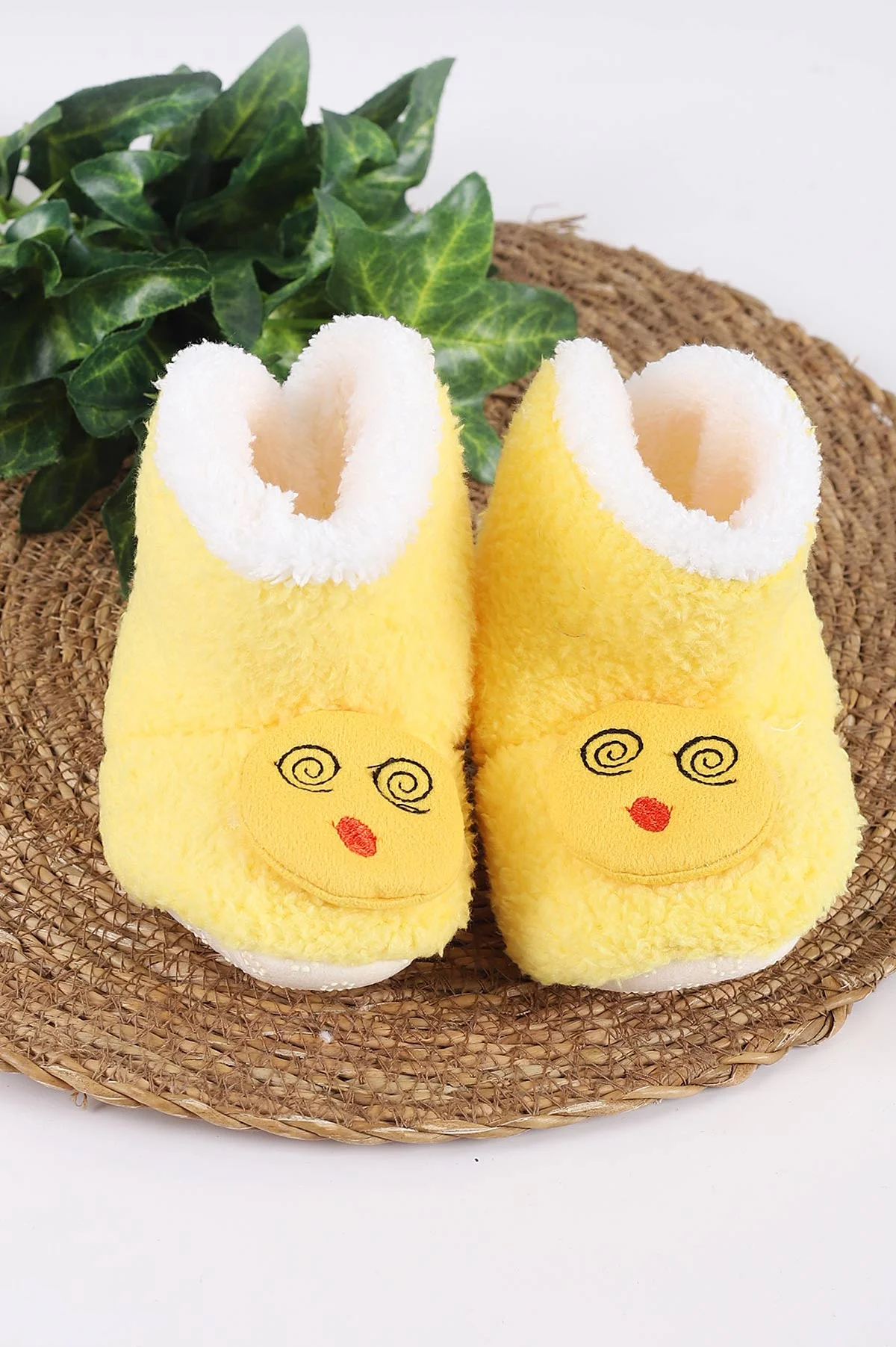 Sarı (3-6 Ay) Figürlü Peluş Bebek Kuzu Panduf 416466