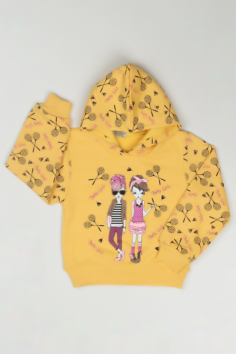 Sarı (3-7 Yaş) Baby Girls Baskılı Kız Çocuk Sweatshirt 84747