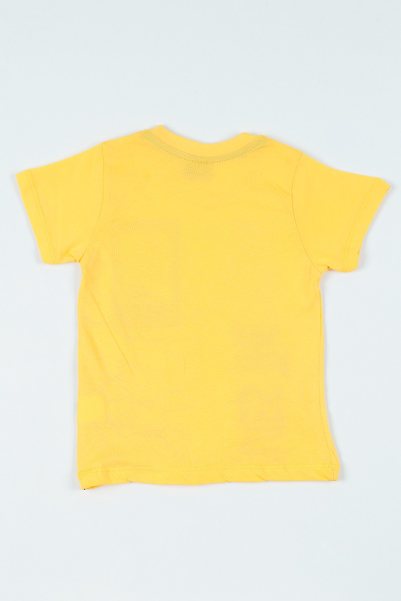 Sarı (3-7 yaş) Baskılı Erkek Çocuk Tişört 108149