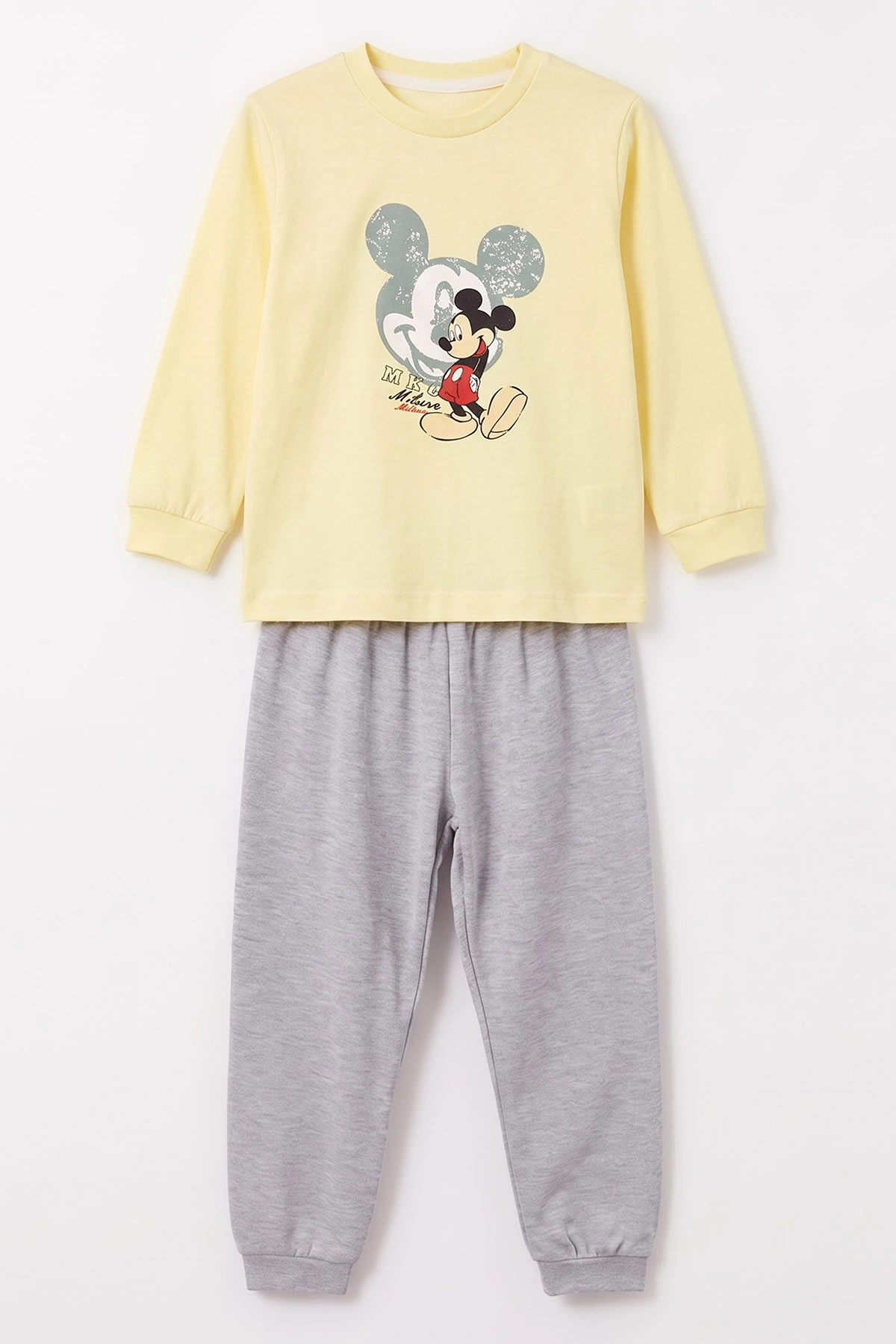 Sarı (3-8 Yaş) Karakter Baskılı İnterlok Kumaş Erkek Çocuk Pijama Takım 491034