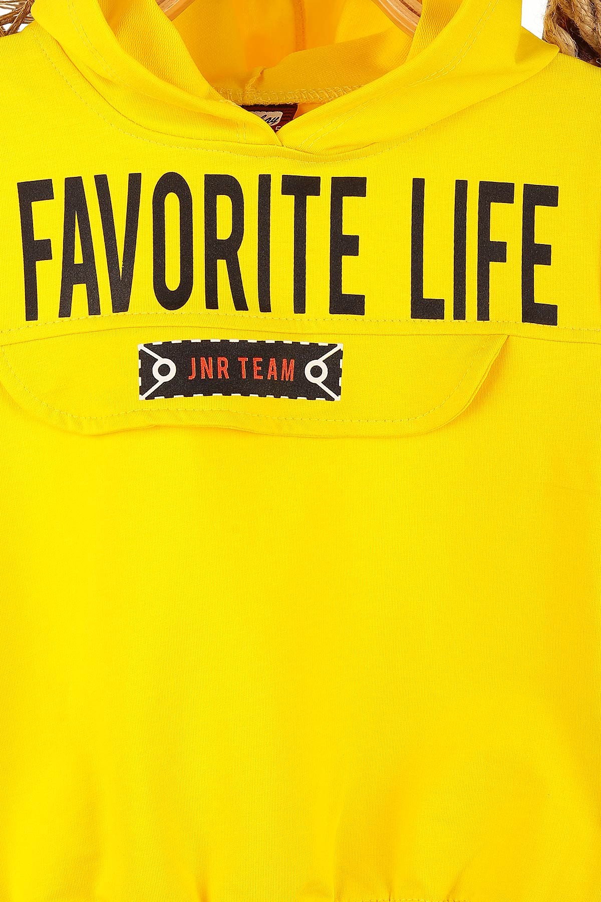 Sarı (5-8 Yaş) Favorıte Life Kapşonlu Erkek Çocuk Sweat 148959