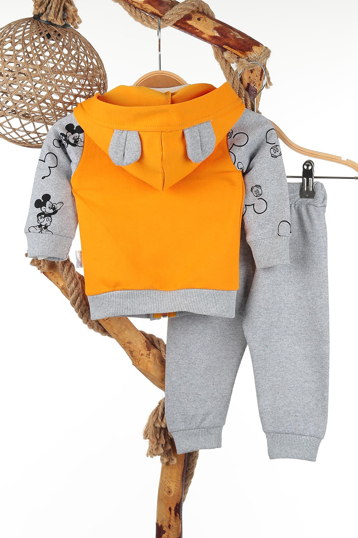 Sarı (6-24 Ay) Mickey Baskılı Üçlü Erkek Takım 143585