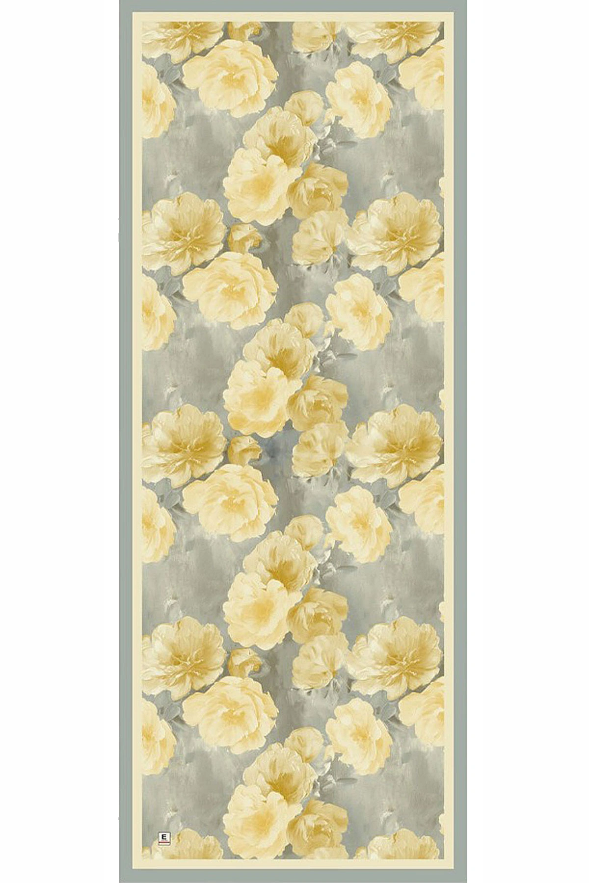 Sarı 70x180 Cm Dijital Baskılı Çiçek Desen Soft Şal 482114
