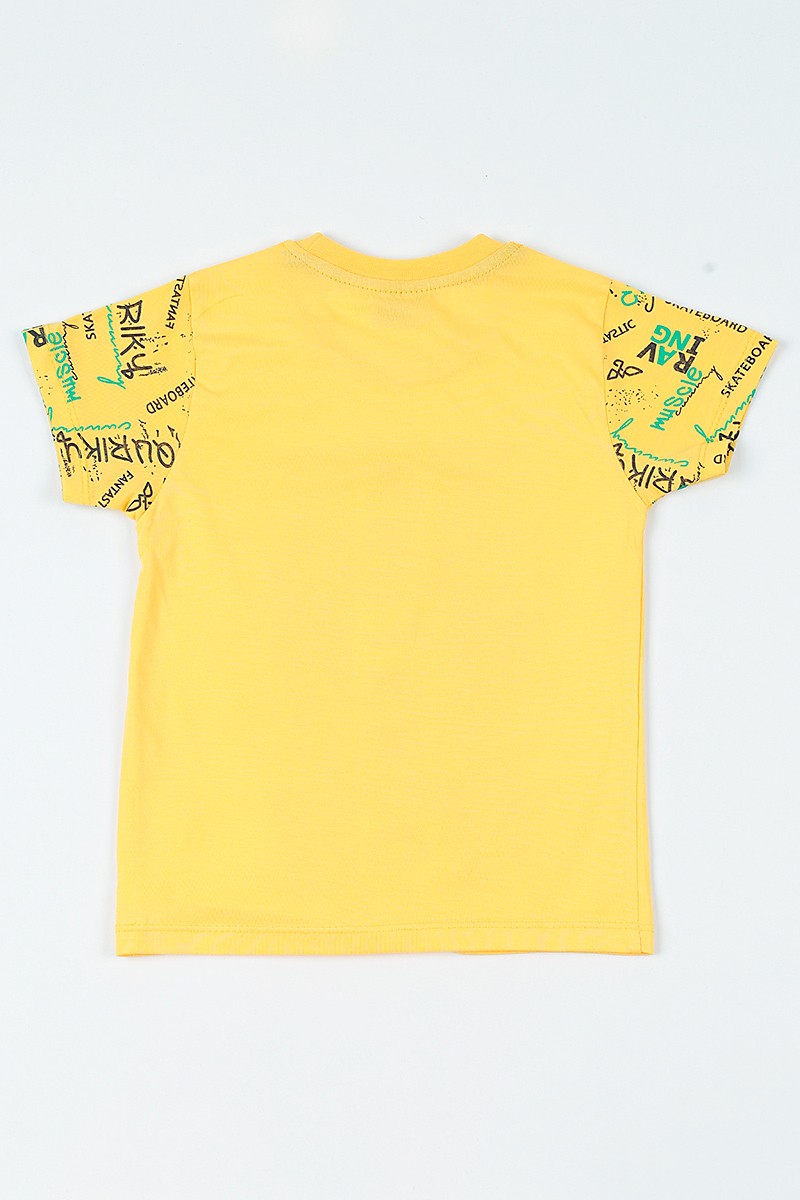 Sarı (8-12 yaş) Downtown Baskılı Erkek Çocuk Tişört 108090