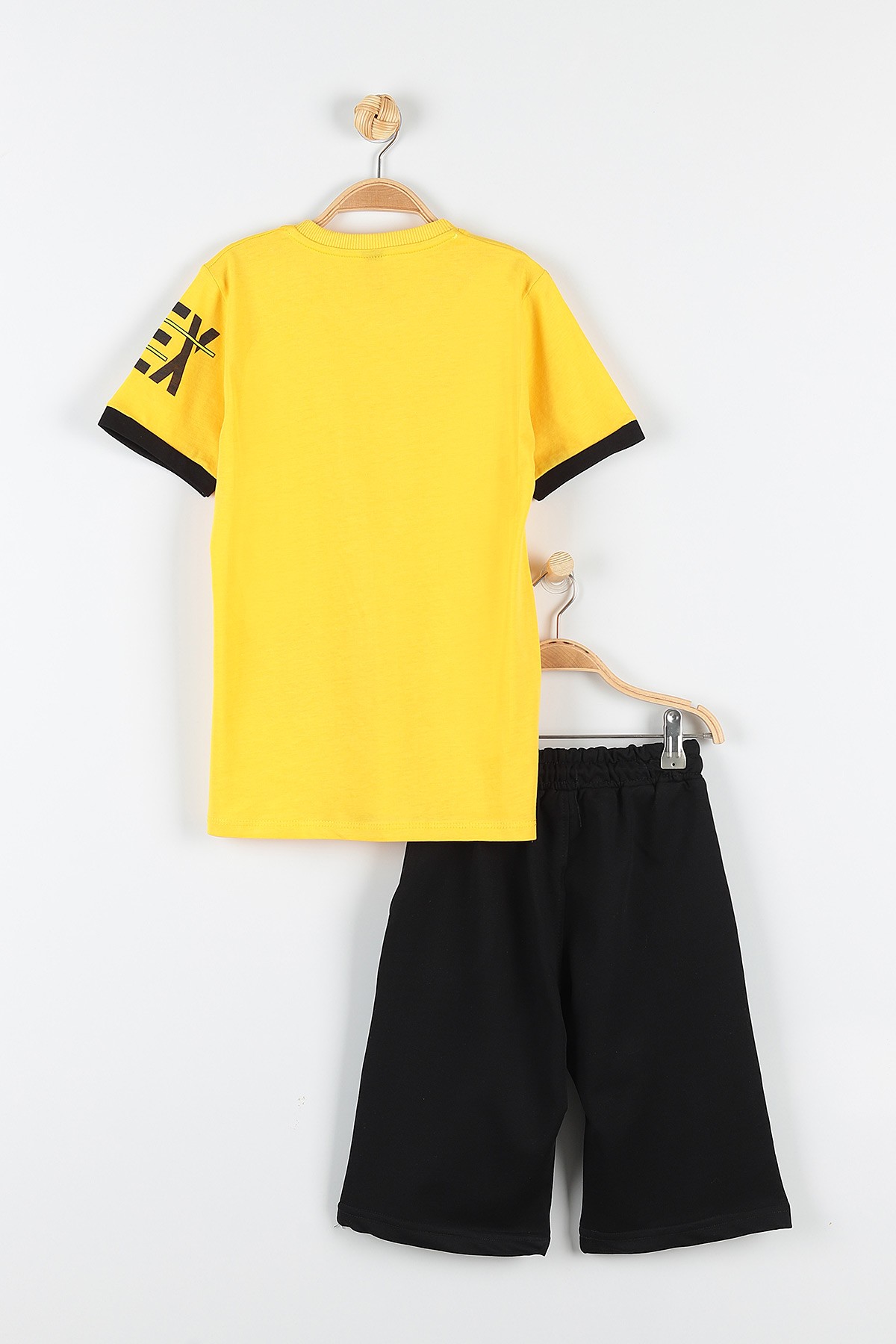 Sarı (9-12 Yaş) Expstyle Baskılı Cep Detaylı Erkek Çocuk Takım 177434