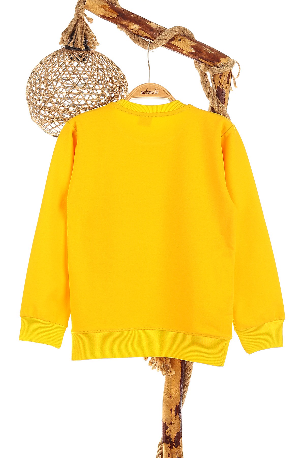 Sarı (9-12 Yaş) Happy Baskılı Kız Çocuk Sweat 150984