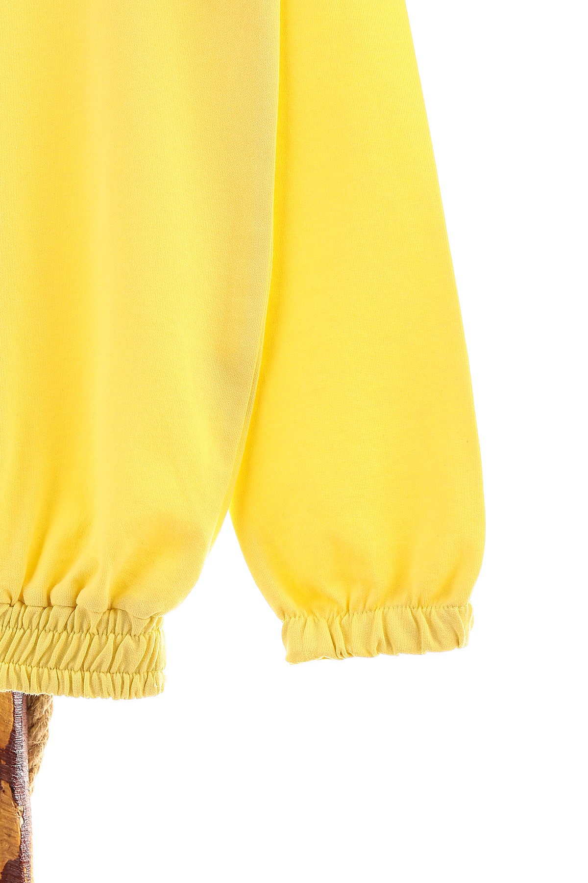 Sarı (9-12 Yaş) Kapüşonlu Mevsimlik Kız Çocuk sweat 157098