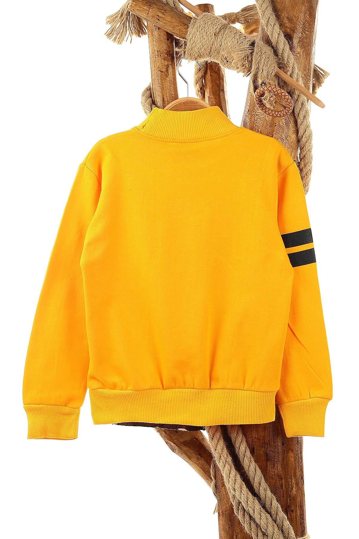 Sarı (9-12 Yaş) Navigatör Baskılı İki İp Şardonlu Erkek Çocuk Sweat 148939