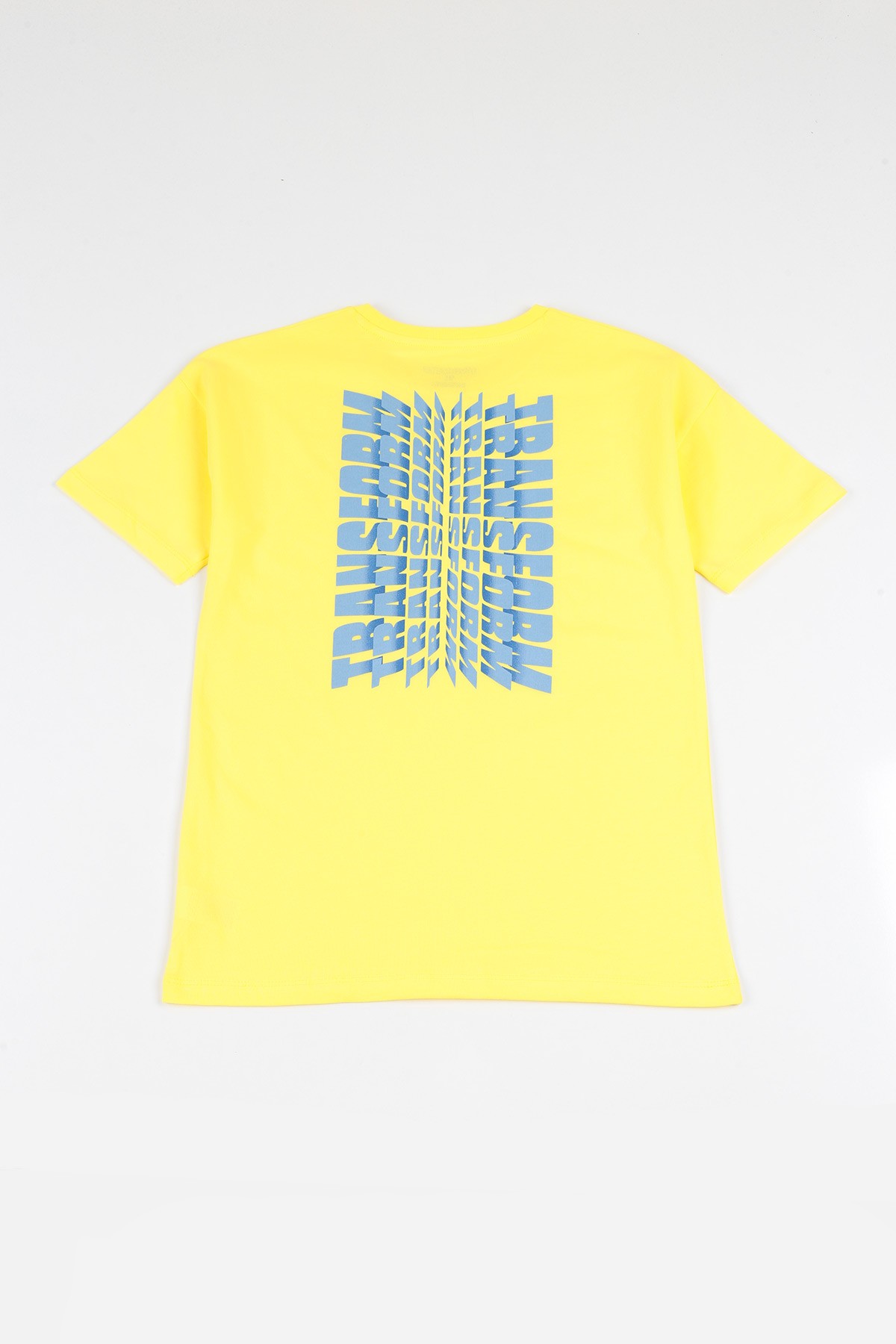 Sarı (9-12 yaş) Reflektör Baskılı Erkek Çocuk Tişört 114269
