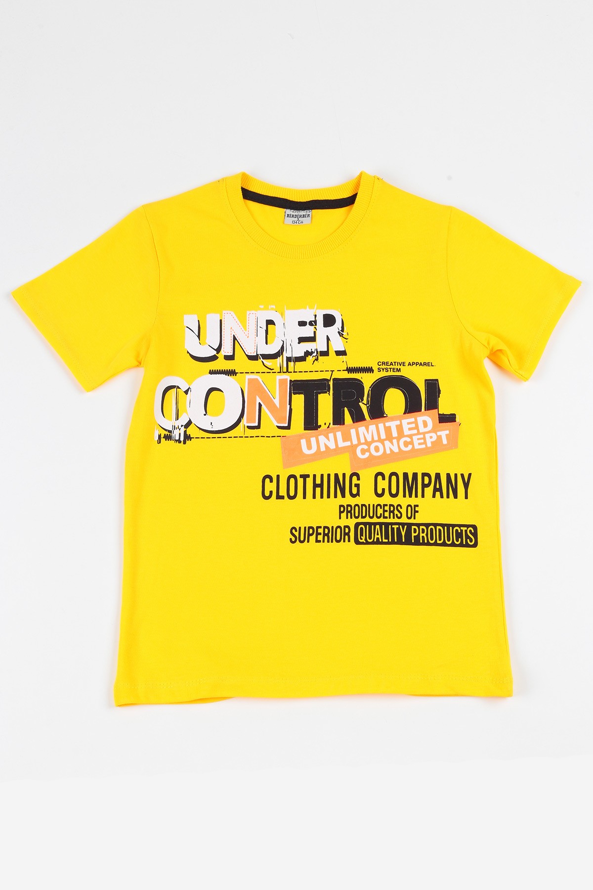 Sarı (9-12 yaş) Under Control Baskılı Erkek Çocuk Tişört 112747