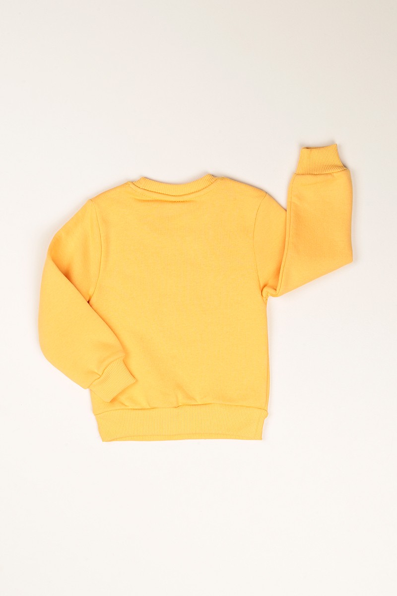 Sarı Baskılı İçi Şardonlu Erkek Çocuk Sweat 77478
