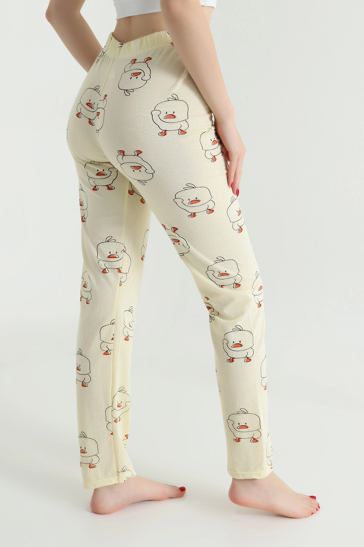Sarı Baskılı Kadın Pijama Altı 484605