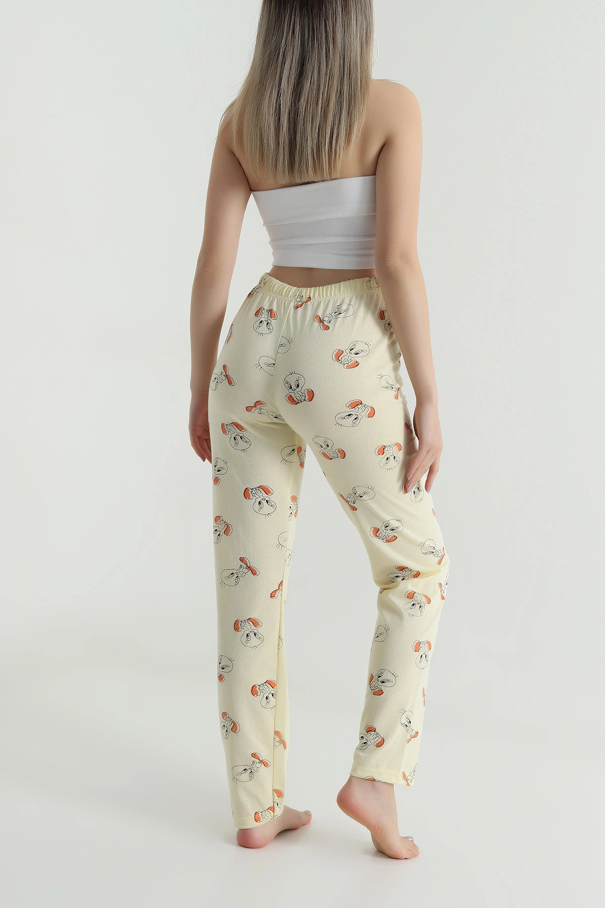 Sarı Baskılı Kadın Pijama Altı 487737