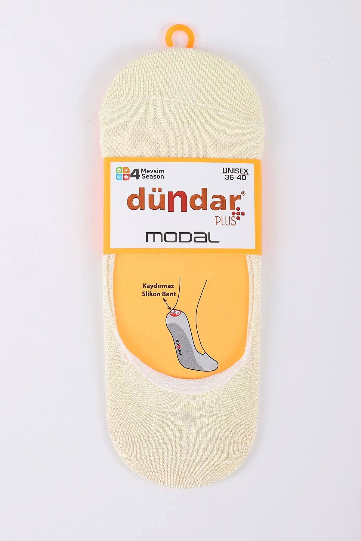 Sarı Dört Mevsim Kadın Modal Babet Çorap 36-40 422932