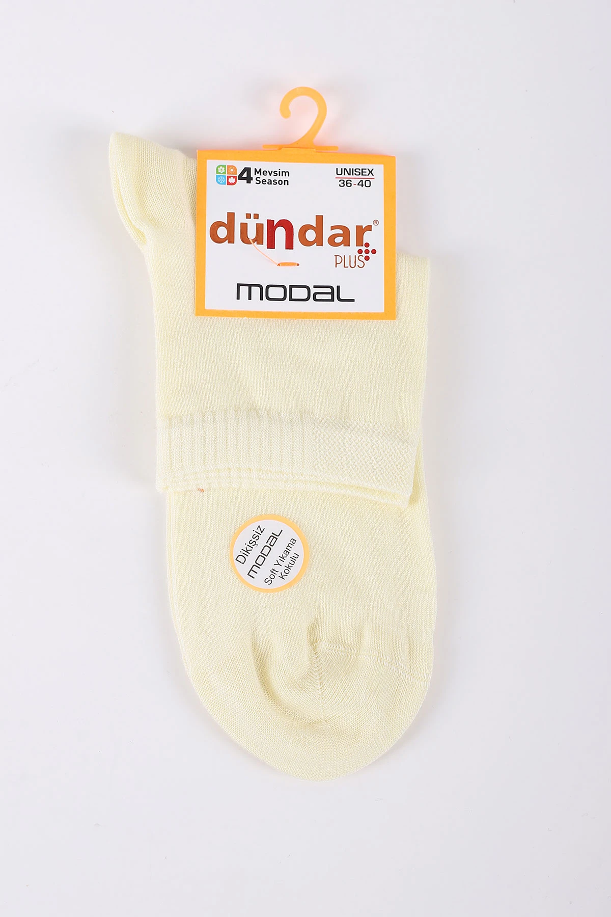 Sarı Dört Mevsim Kadın Modal Konç Çorap 36-40 422975