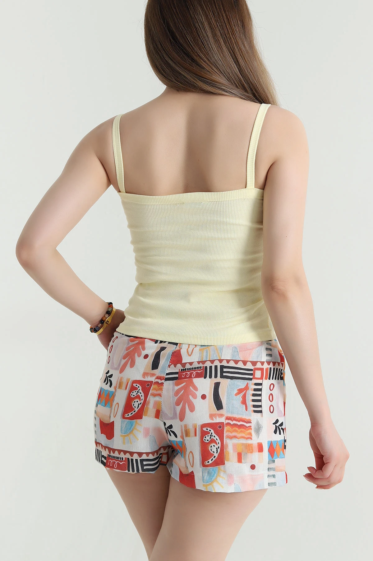 Sarı Düğme Detay Kaşkorse Bluz 470590