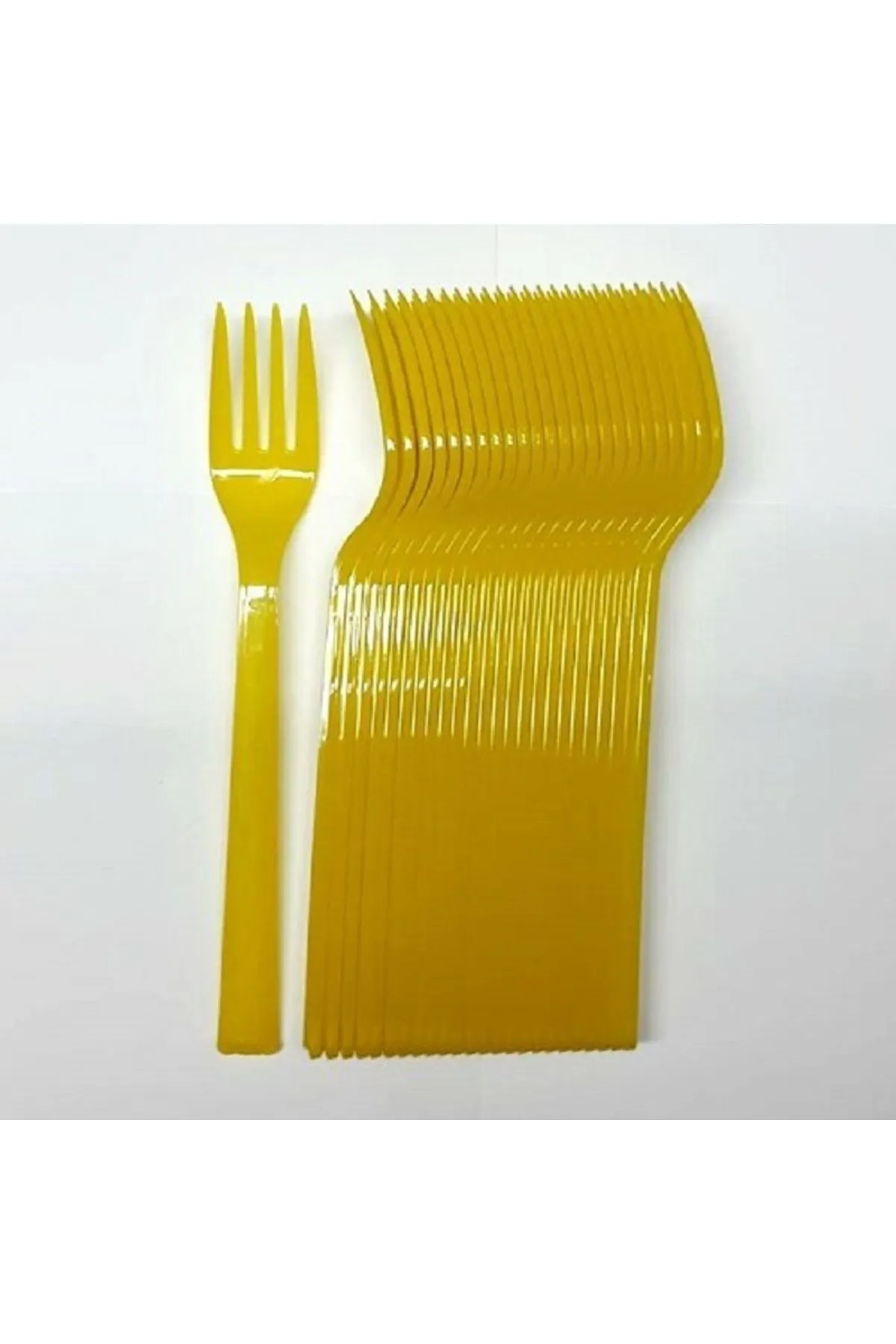 Sarı Eco 25'li Plastik Çatal 301019