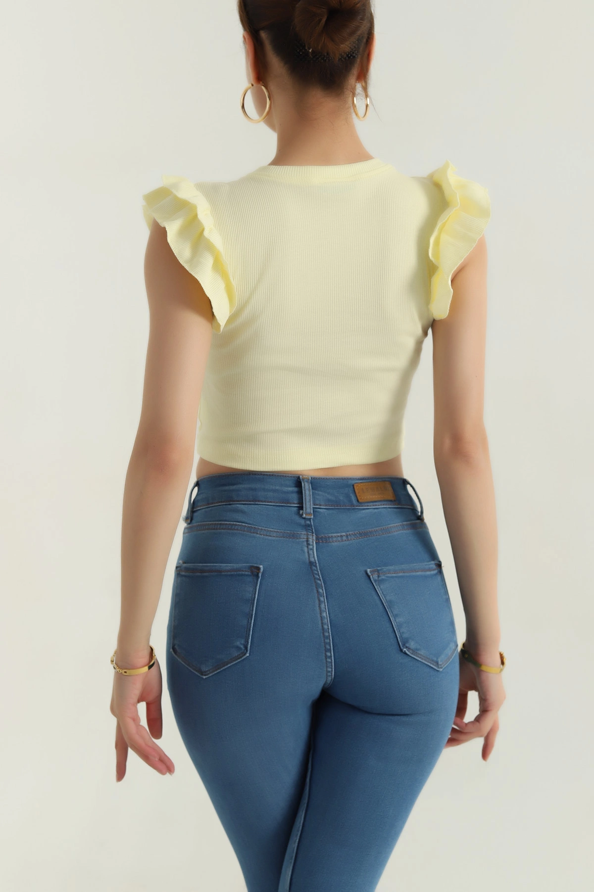 Sarı Fitilli Kadın Bluz 381314