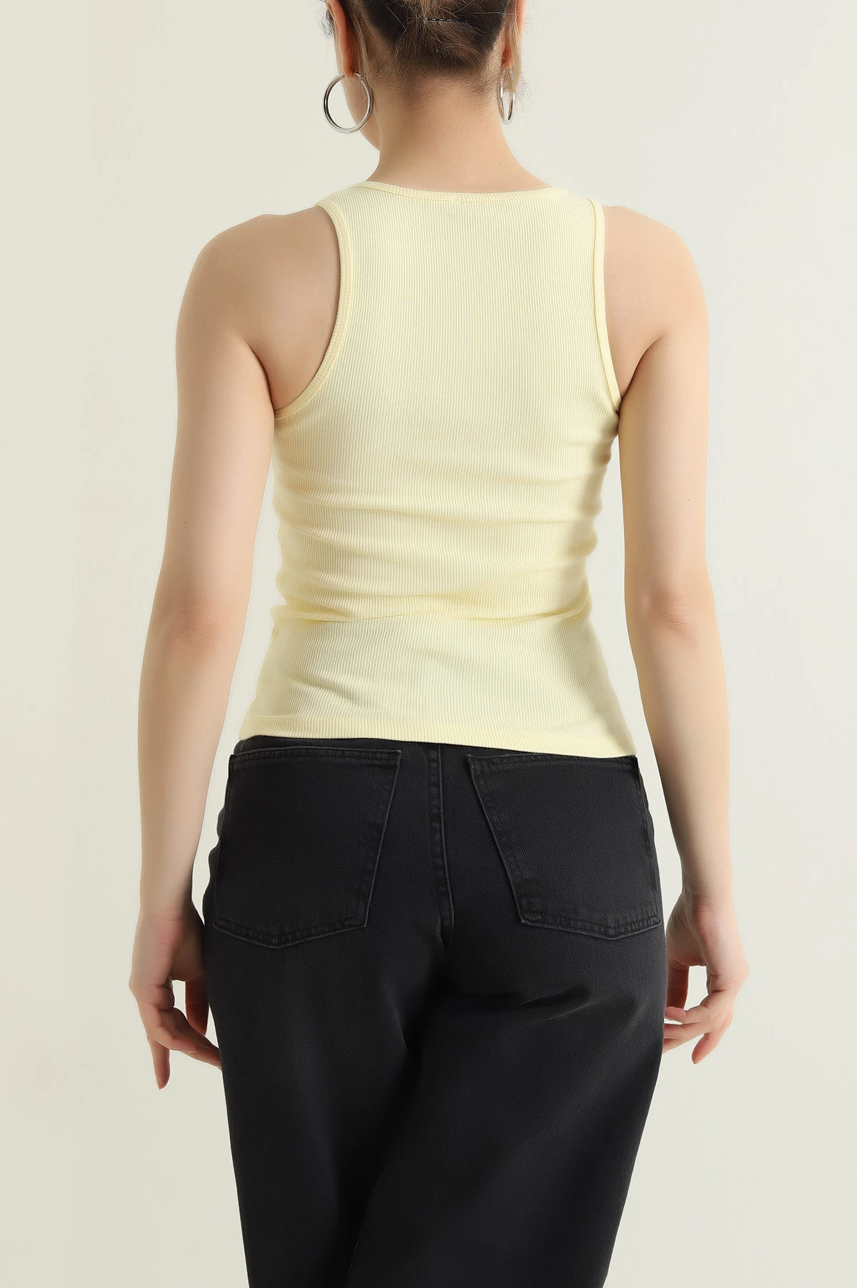 Sarı Fitilli Kolsuz Kadın Bluz 433699