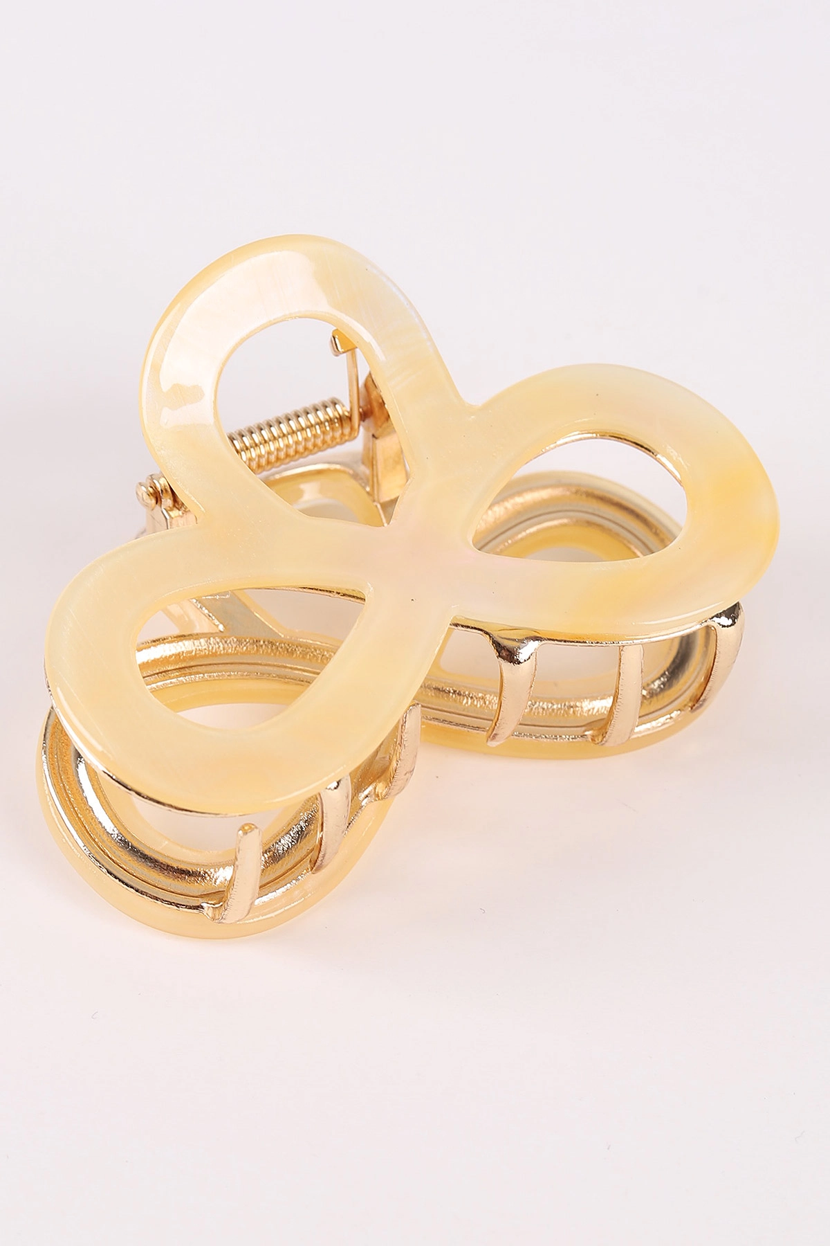 Sarı Fiyonk Model Üzeri Desenli Metal Mandal Toka 464351