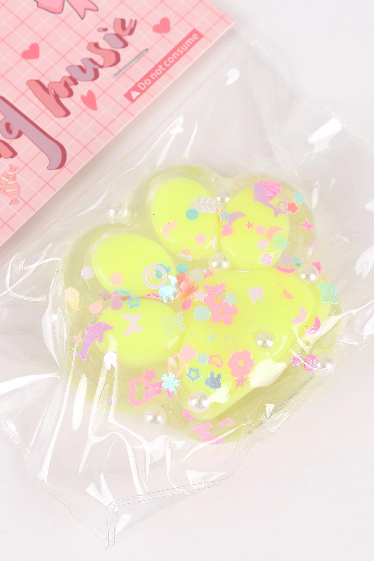 Sarı Kedi Patisi Işıklı   Squishy Oyuncağı 464477