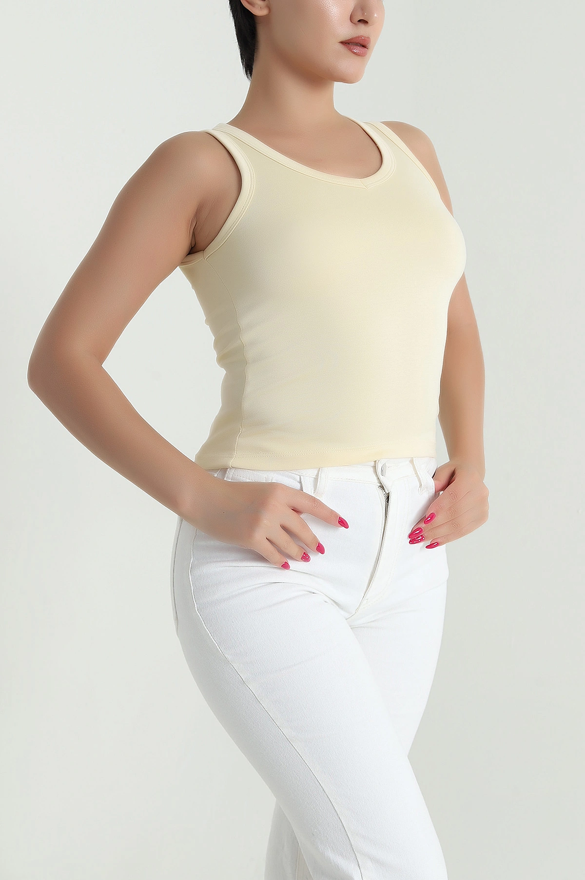 Sarı Likralı Modal Kadın Atlet 476470