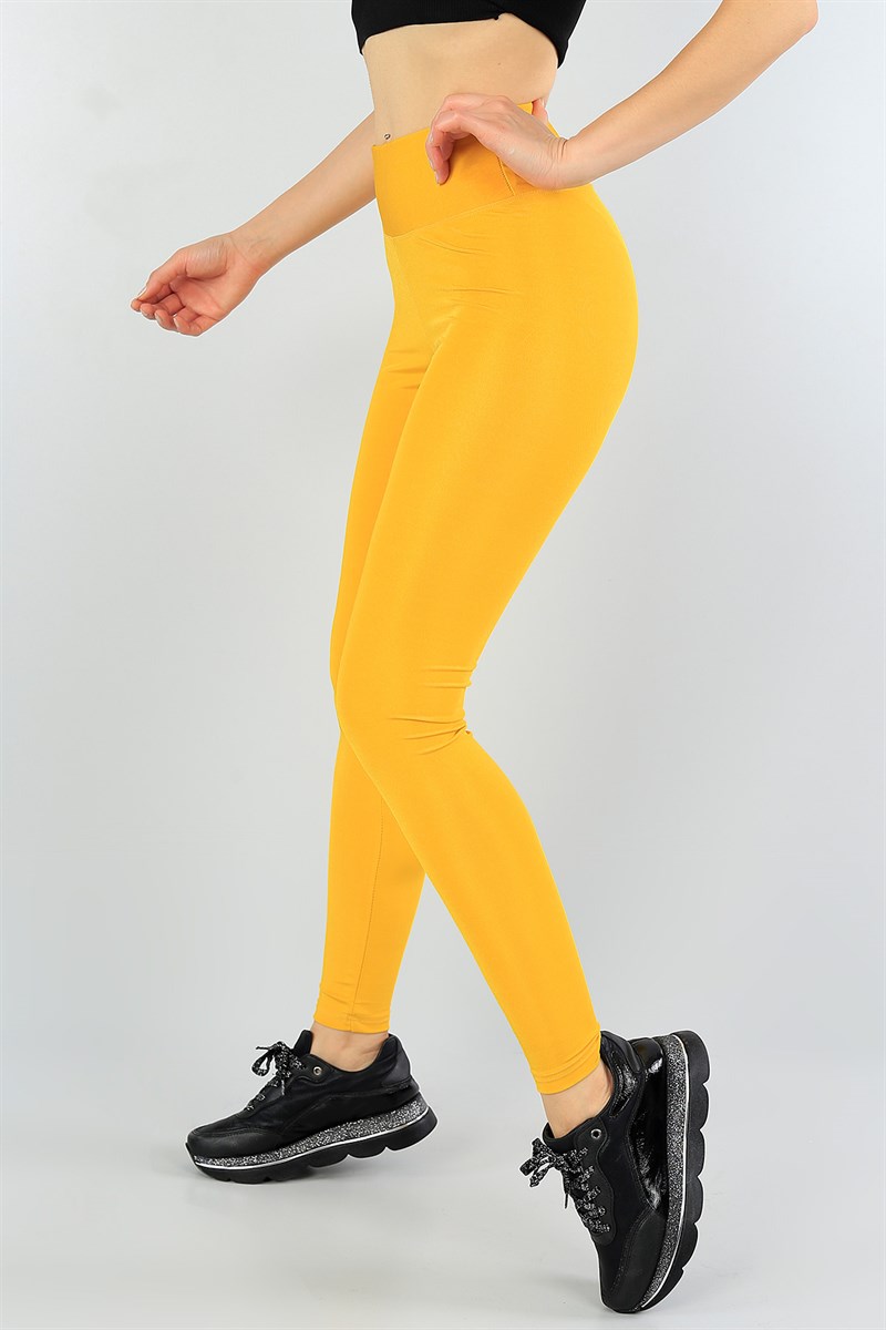 Sarı Likralı Tayt 45228