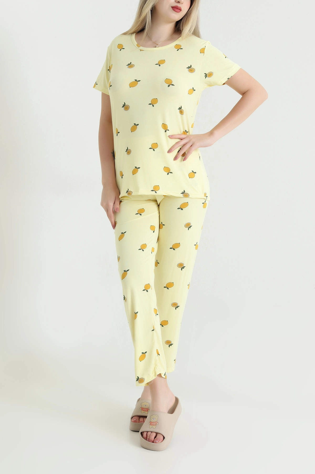 Sarı Milan Kadın Pijama Takımı 466495