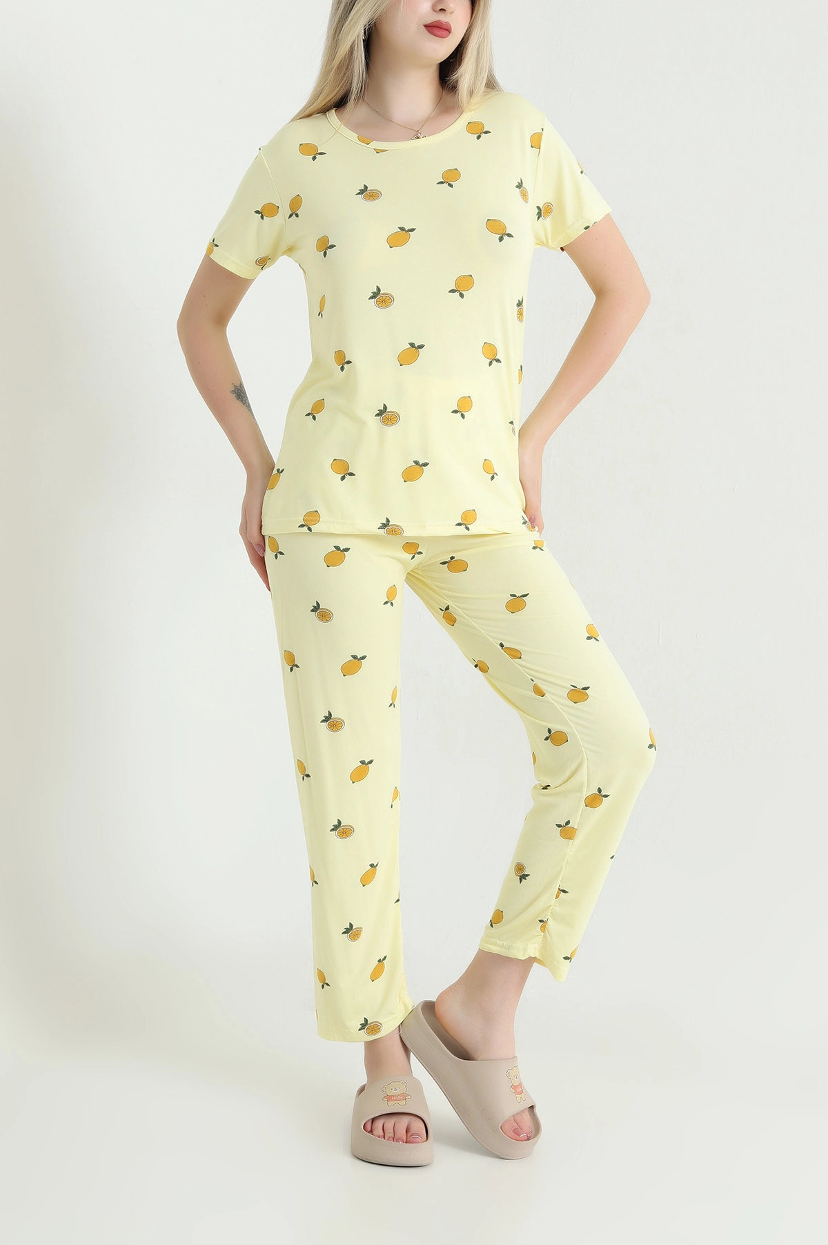 Sarı Milan Kadın Pijama Takımı 466495