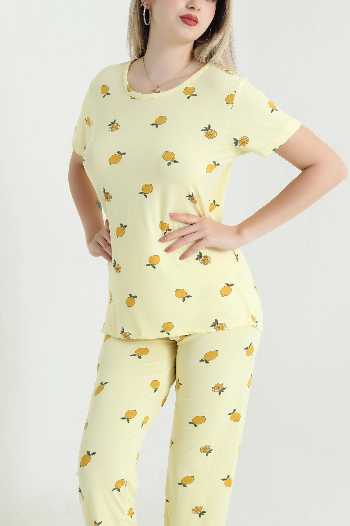 Sarı Milan Kadın Pijama Takımı 466495