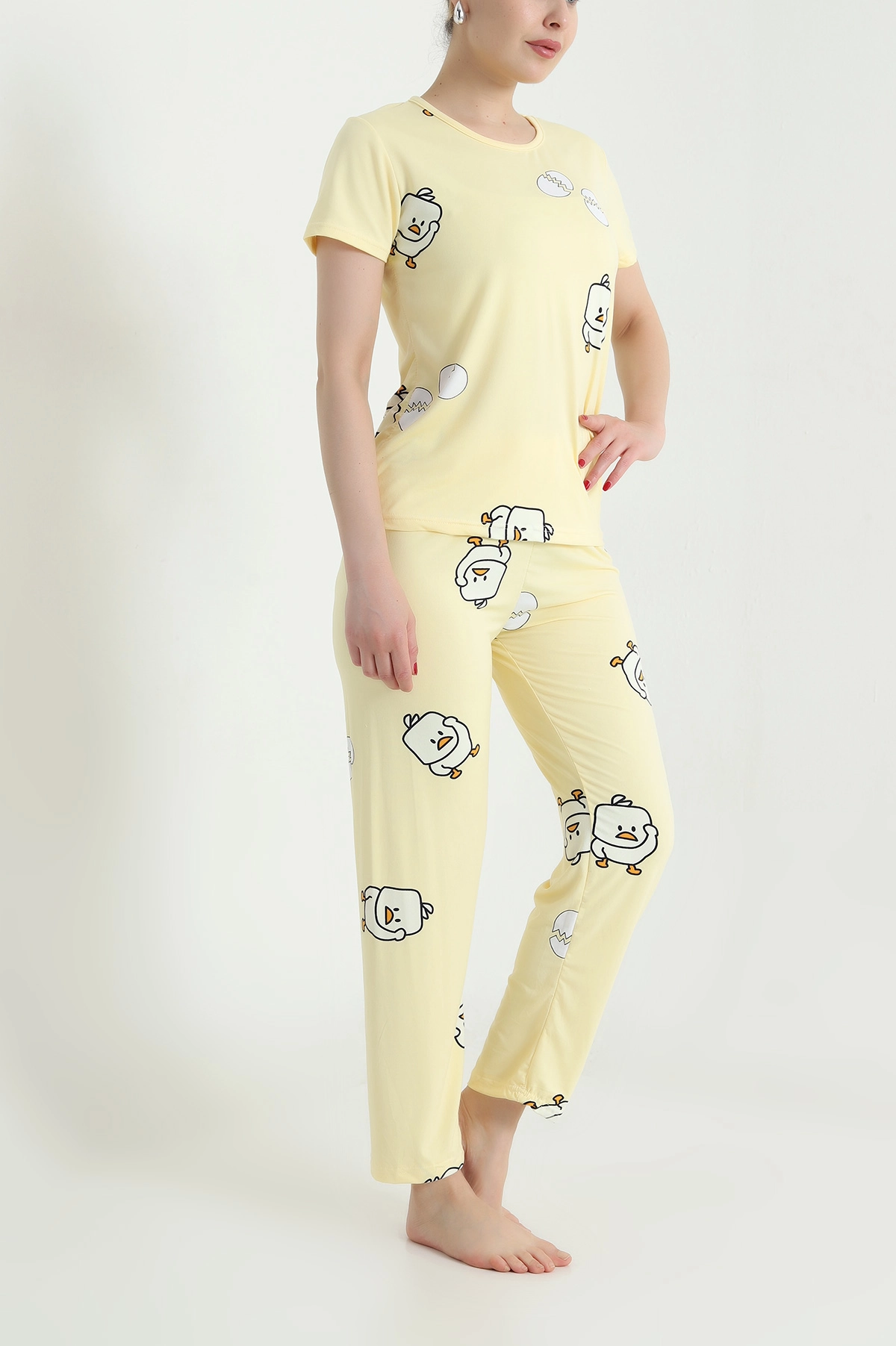 Sarı Milan Kadın Pijama Takımı 466503