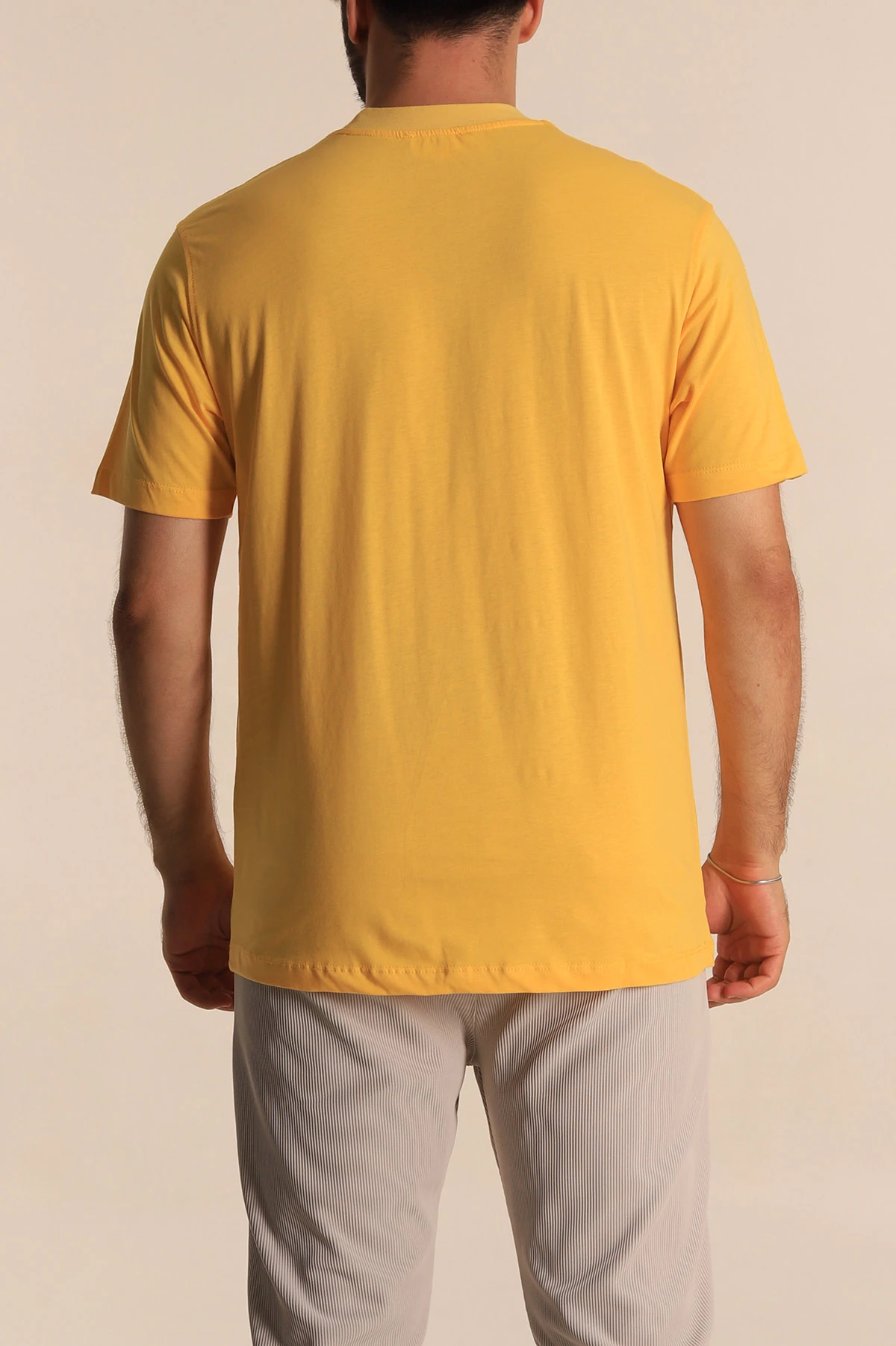Sarı Relaxed Fit Basic Erkek Tişört 279902