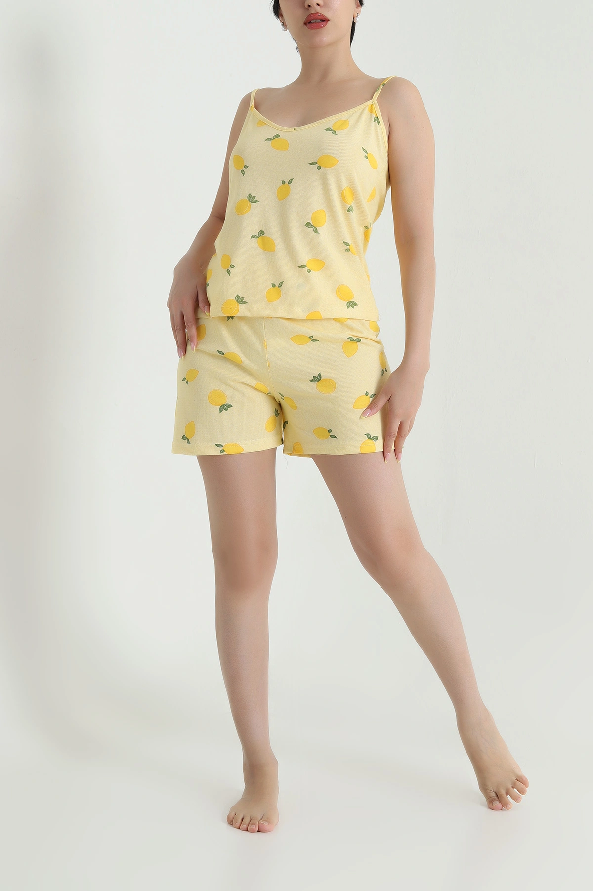 Sarı Şortlu Süprem Kadın Pijama Takımı 466534