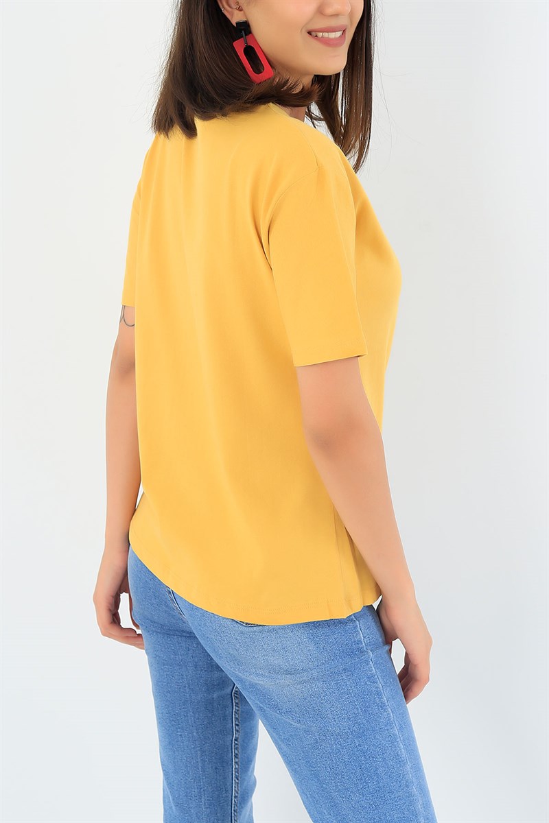 Sarı Tweety Baskılı Bayan Tişört 37164