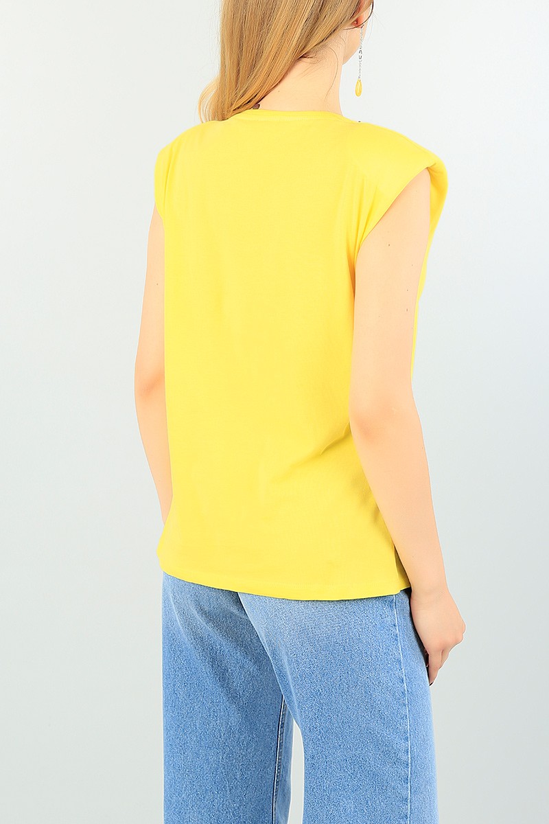 Sarı Vatkalı Kolye Tasarım 68796