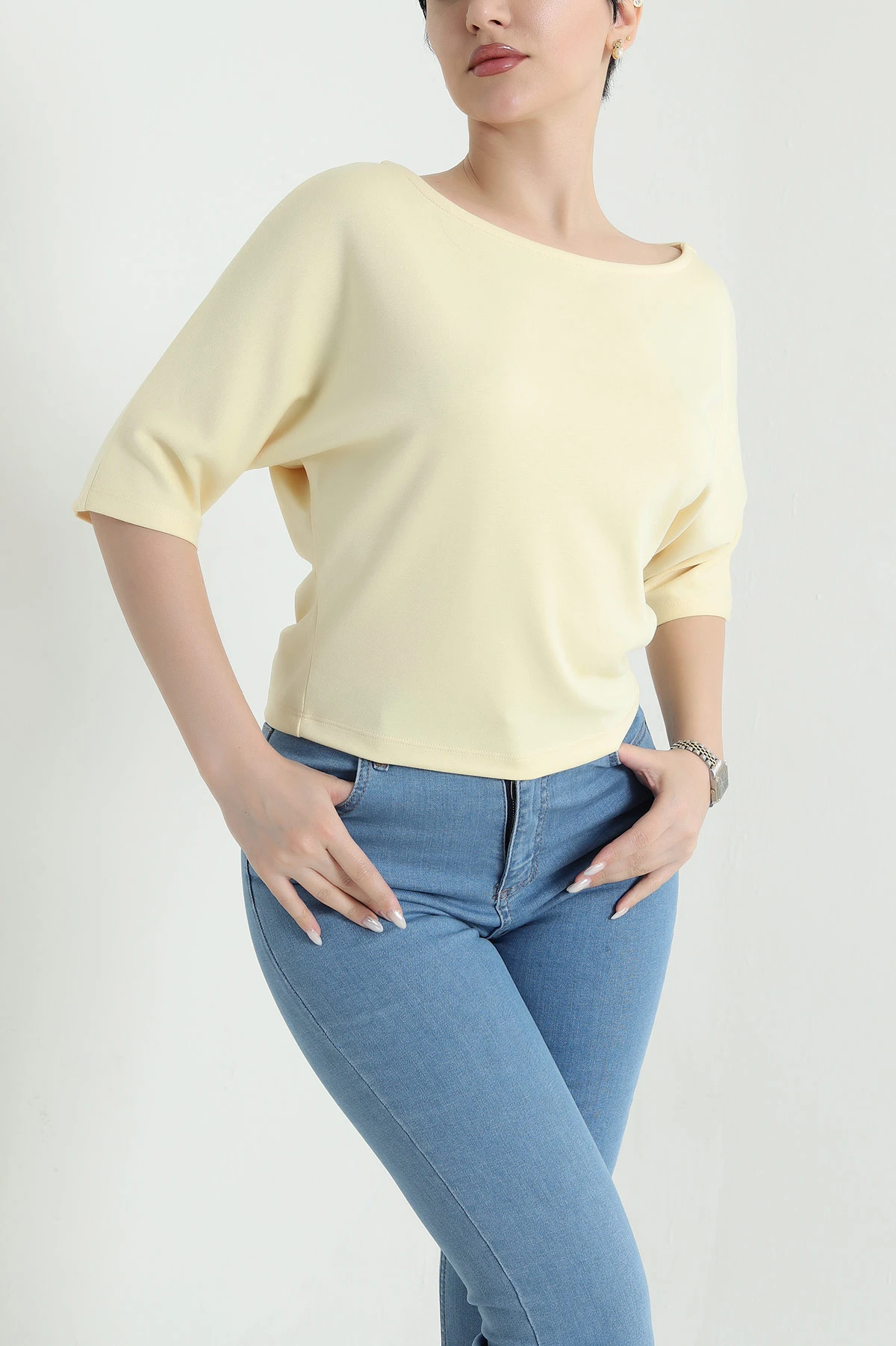 Sarı Yarasa Kol Oysho Kadın Bluz 447748