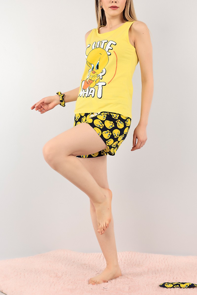 Sarı Yeni Sezon Bayan Pijama Takımı 107500