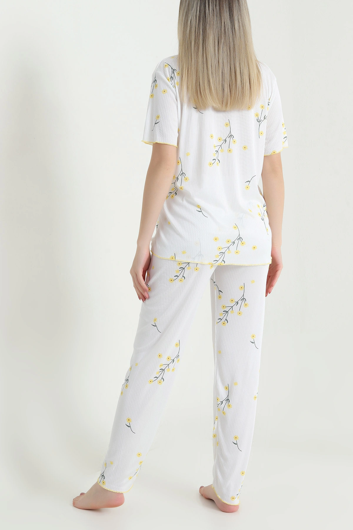 Sarı Yeni Sezon Kadın Pijama Takımı 466337