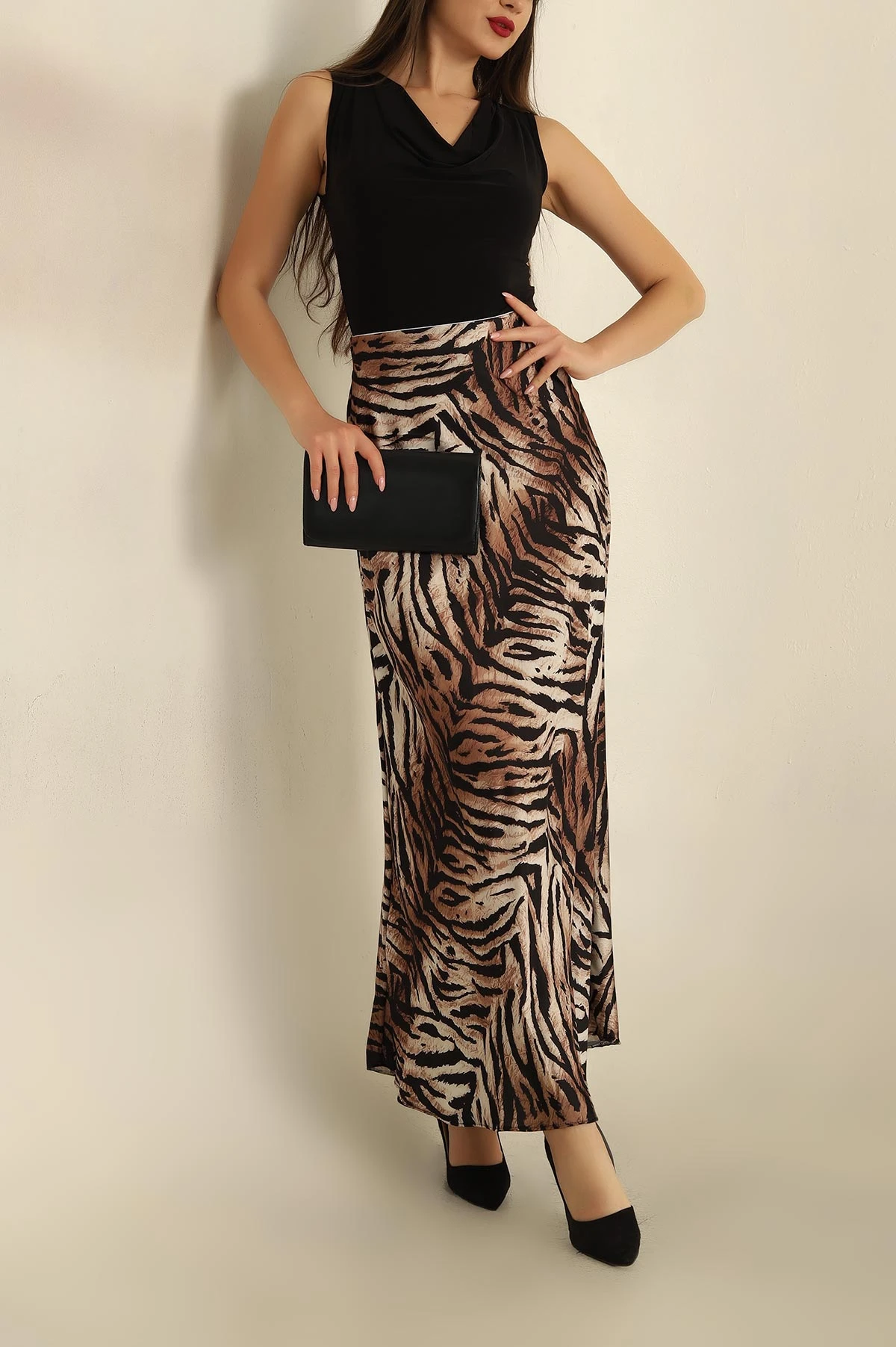 , Saten Beli Lastikli Çan Etek 262171